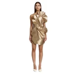 Acler Oakenzale Mini Dress in Gold