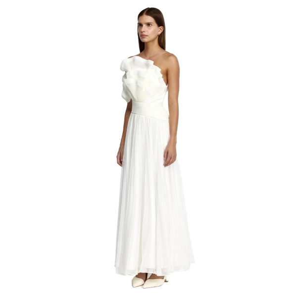 Acler Penda Maxi Dress in Ivory, view 2