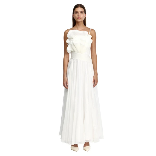 Acler Penda Maxi Dress in Ivory, view 5