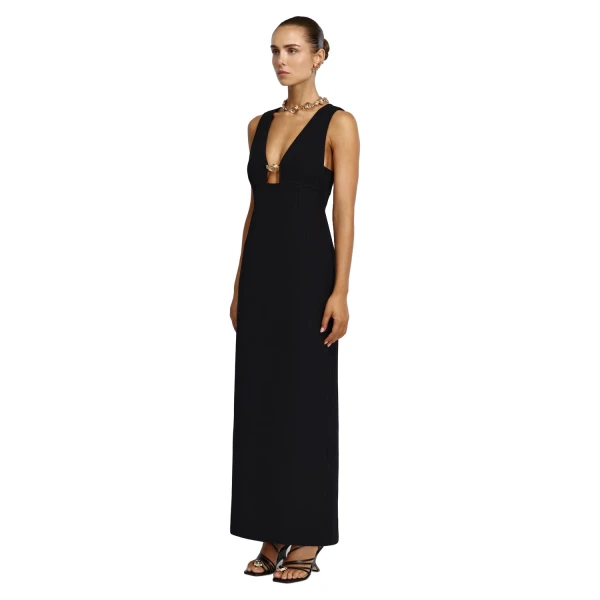 Acler Picardie Maxi Dress in Black, view 2