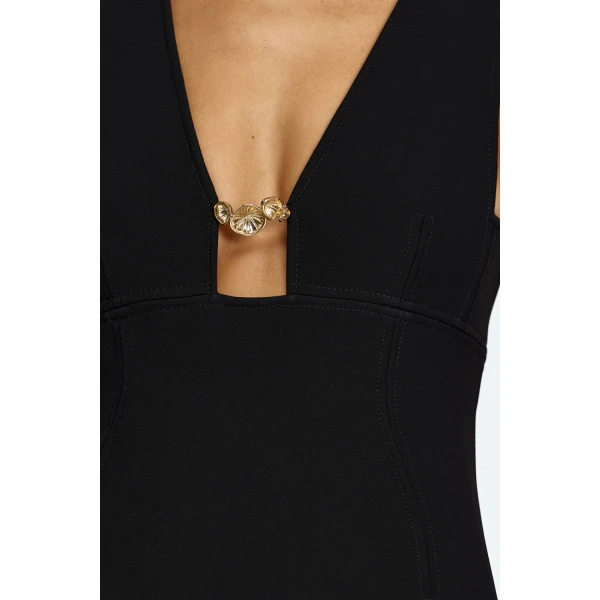 Acler Picardie Maxi Dress in Black, view 4