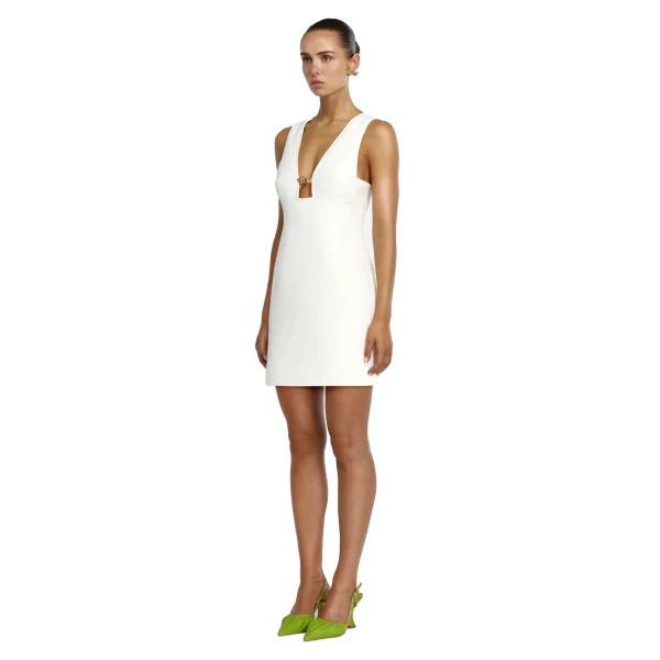 Acler Picardie Mini Dress in Ivory, view 2