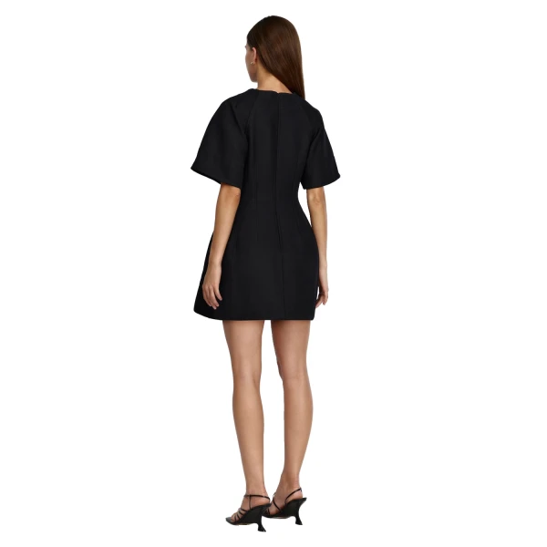 Acler Picts Mini Dress in Black, view 3