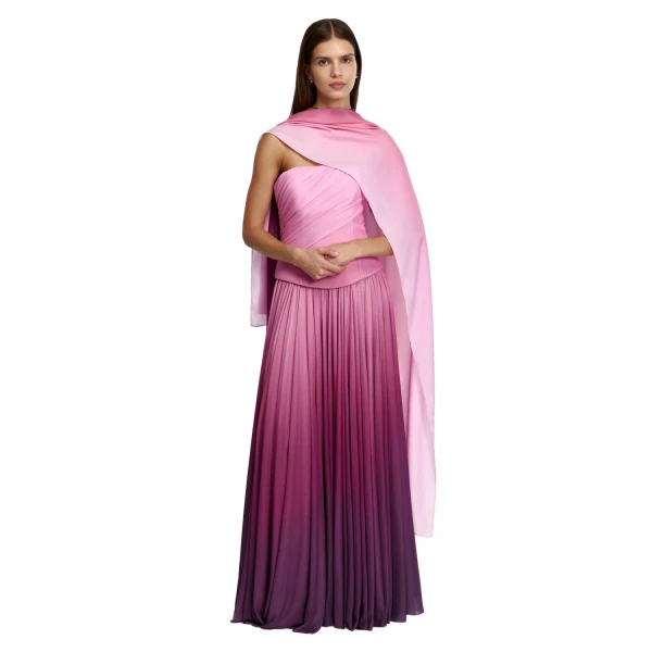 Acler Primley Maxi Dress in Bordeaux Haze, view 5