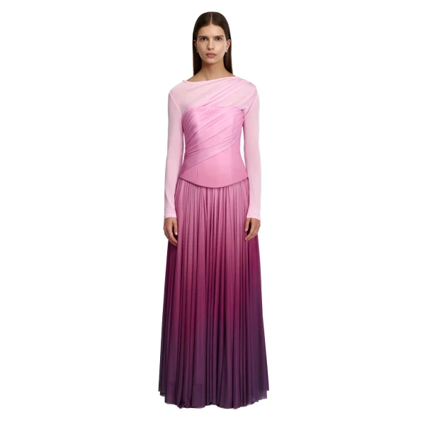 Acler Primley Maxi Dress in Bordeaux Haze, view 6