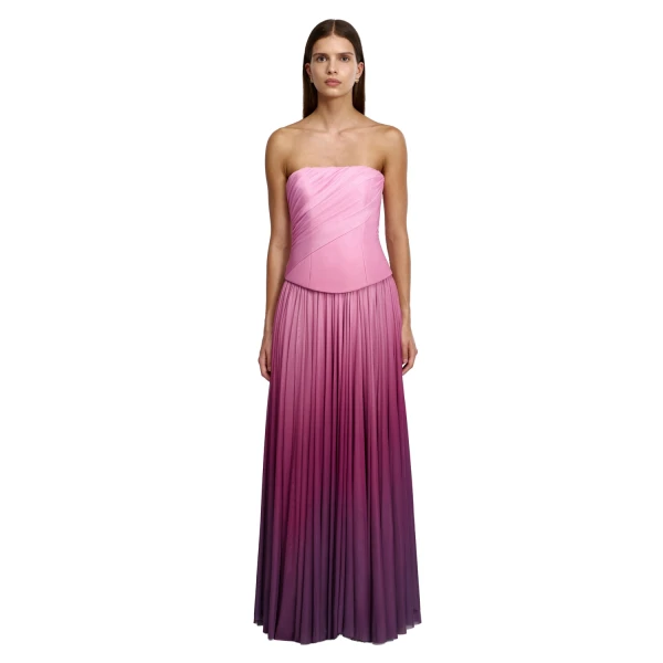 Acler Primley Maxi Dress in Bordeaux Haze