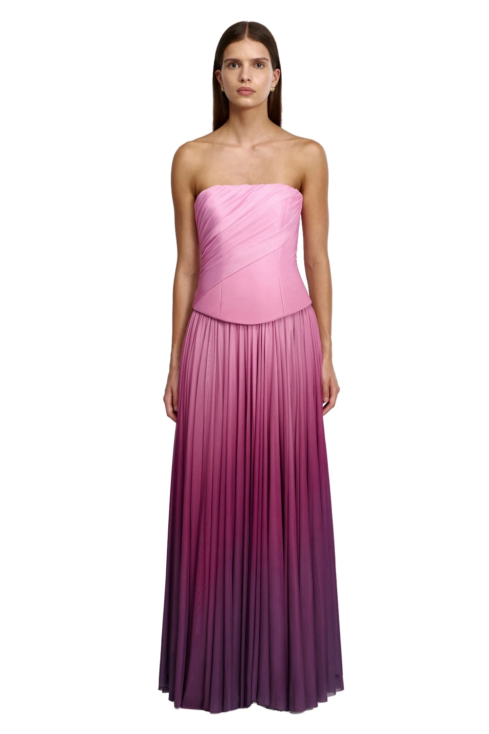 Acler Primley Maxi Dress in Bordeaux Haze, Multicolour Dresses
