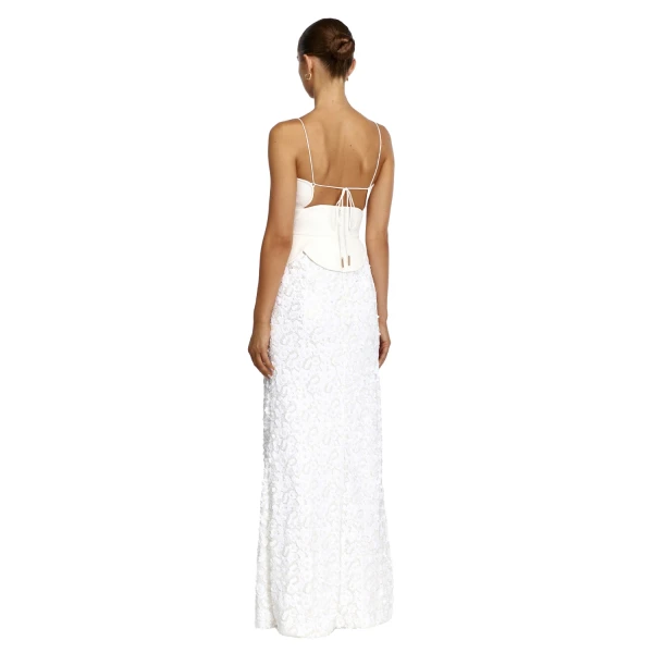 Acler Pryde Maxi Dress in Ivory, view 3