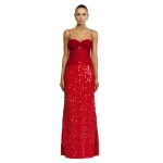 Acler Pryde Maxi Dress in Spicy Red