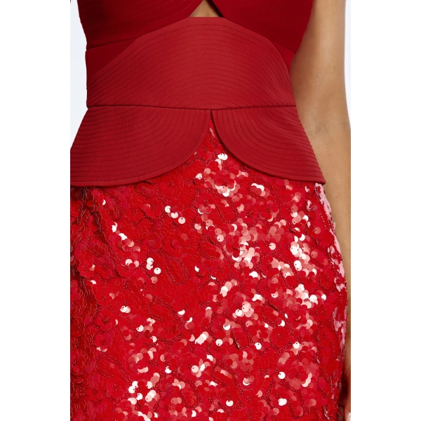 Acler Pryde Maxi Dress in Spicy Red, view 4
