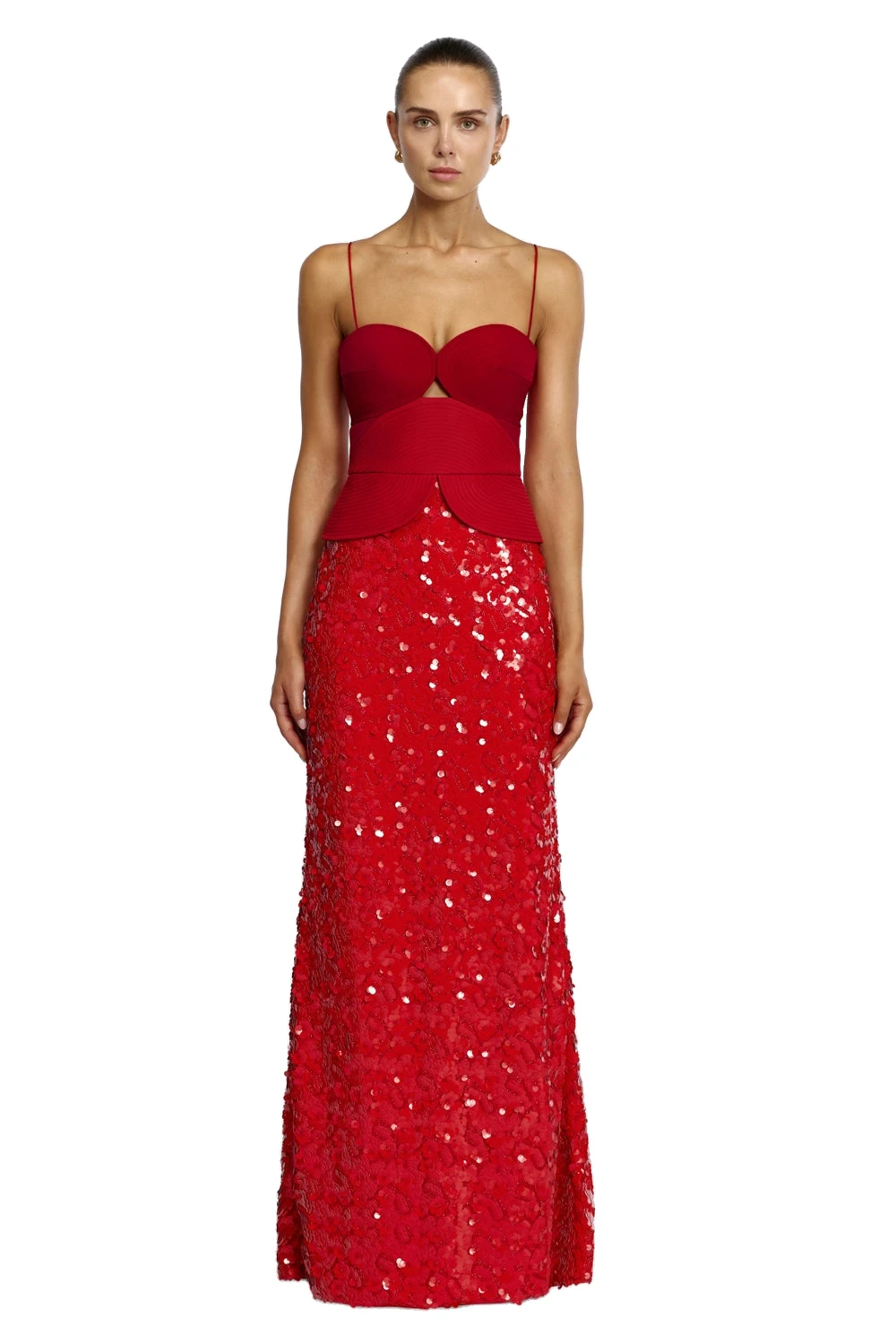 Acler Pryde Maxi Dress in Spicy Red, Red Dresses