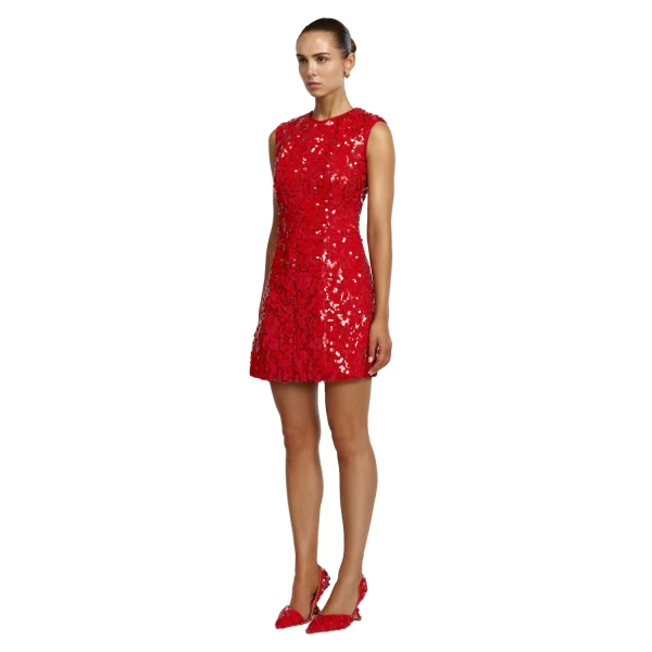 Acler Pryde Mini Dress in Spicy Red, view 2