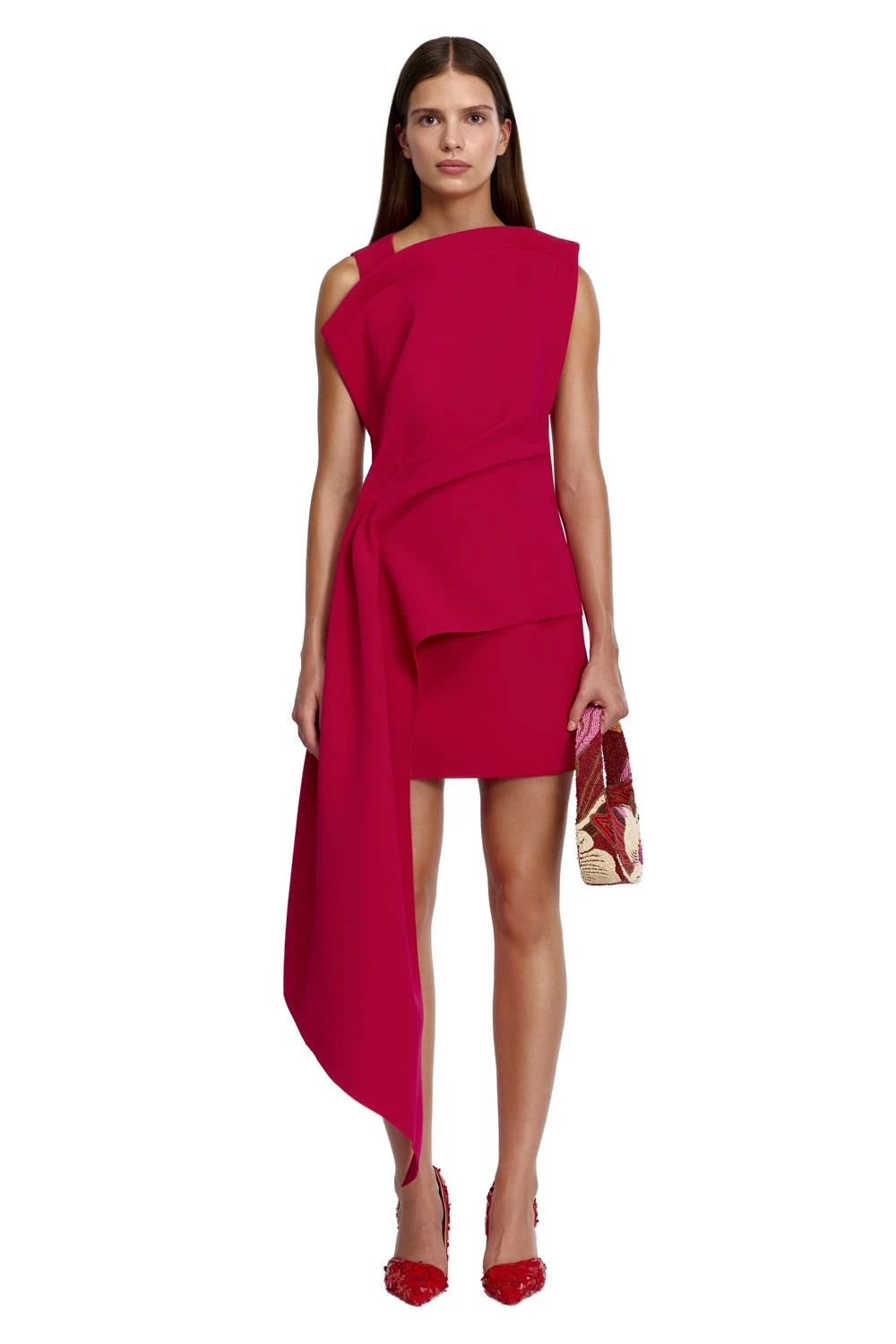 Acler Quindus Mini Dress in Berry, Pink Dresses