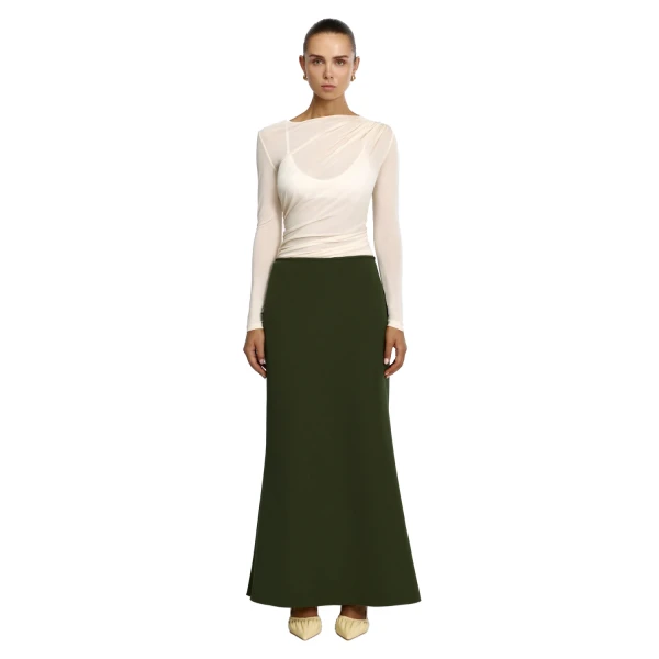Acler Quindus Skirt in Shadow Green, view 5