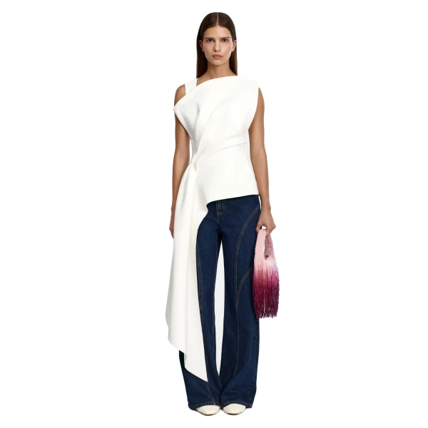 Acler Quindus Top in Ivory, view 5