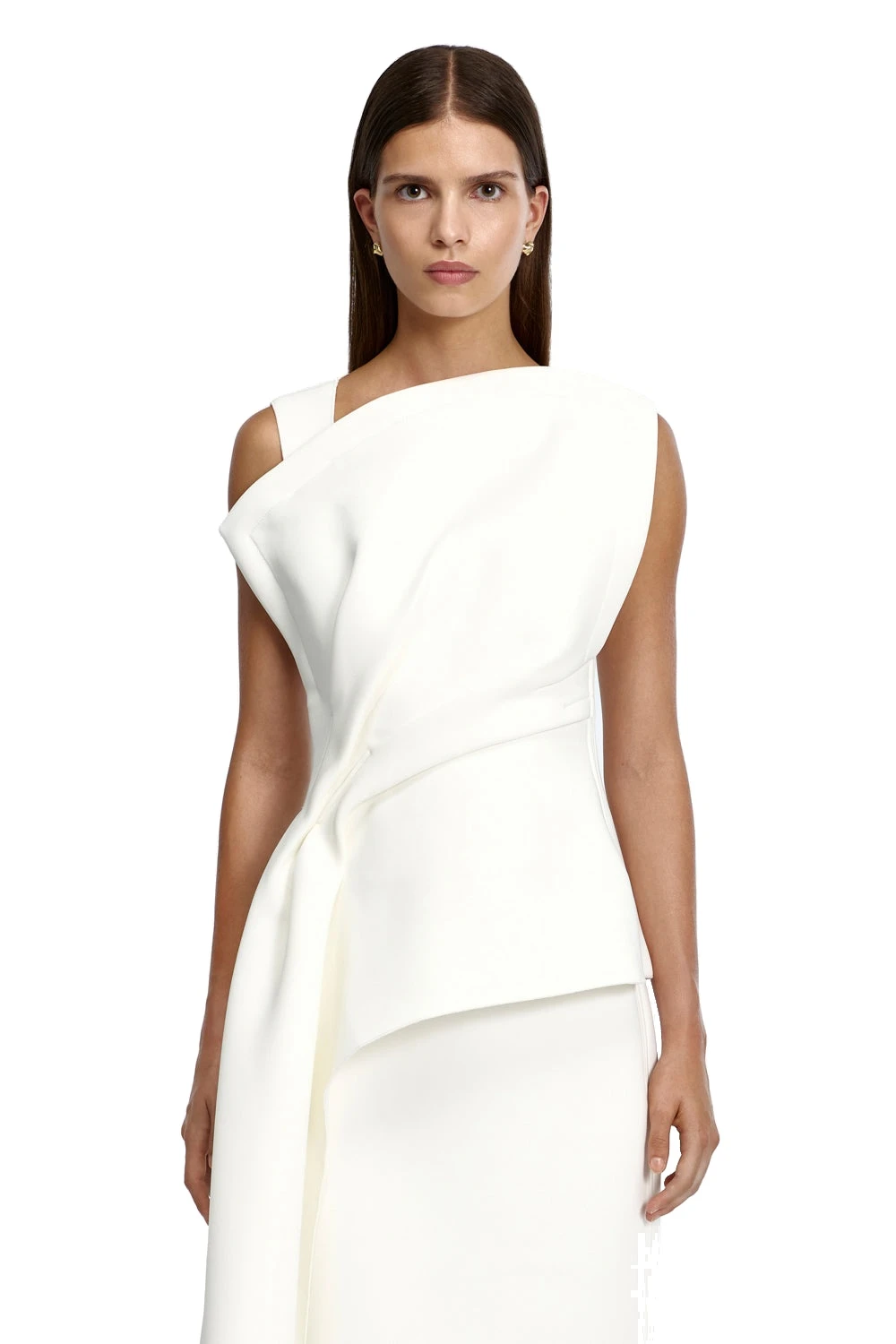 Acler Quindus Top in Ivory, Ivory Tops