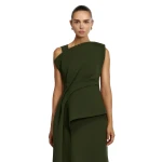 Acler Quindus Top in Shadow Green