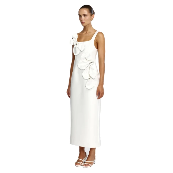 Acler Radburn Maxi Dress in Ivory, view 2