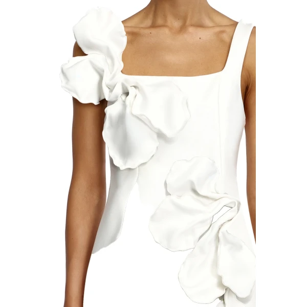 Acler Radburn Maxi Dress in Ivory, view 4