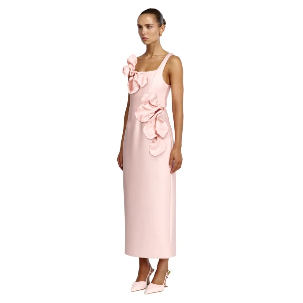 Acler Radburn Maxi Dress in Soft Flamingo, view 2