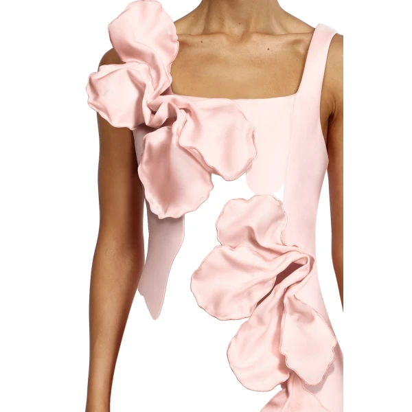 Acler Radburn Maxi Dress in Soft Flamingo, view 4