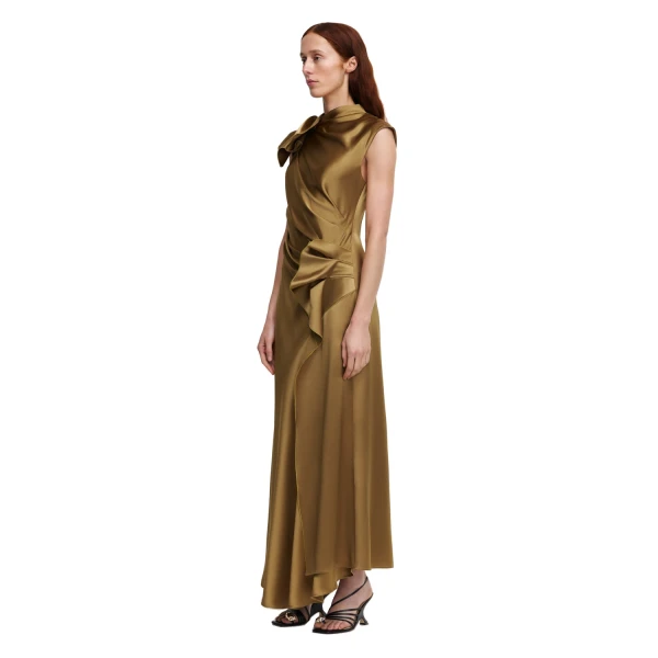 Acler Ramshaw Maxi Dress in Golden Moss, view 2