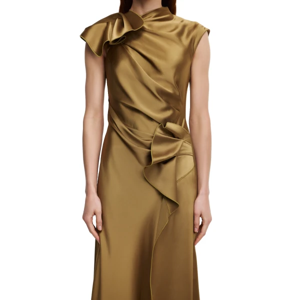 Acler Ramshaw Maxi Dress in Golden Moss, view 4