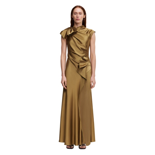 Acler Ramshaw Maxi Dress in Golden Moss
