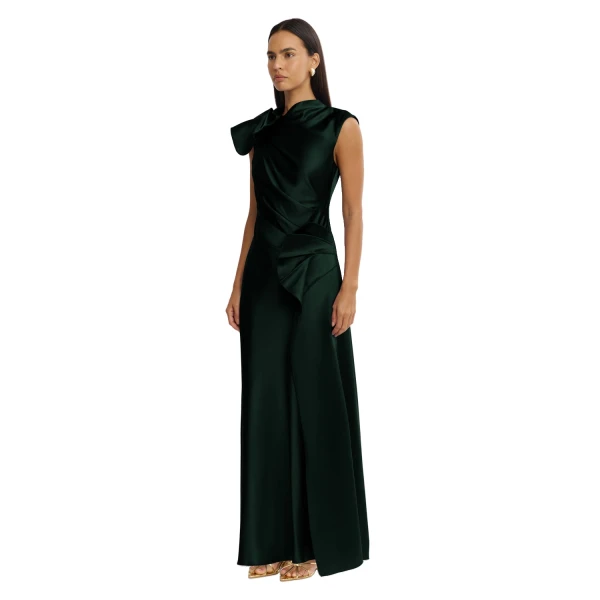 Acler Ramshaw Maxi Dress in Midnight Green, view 2