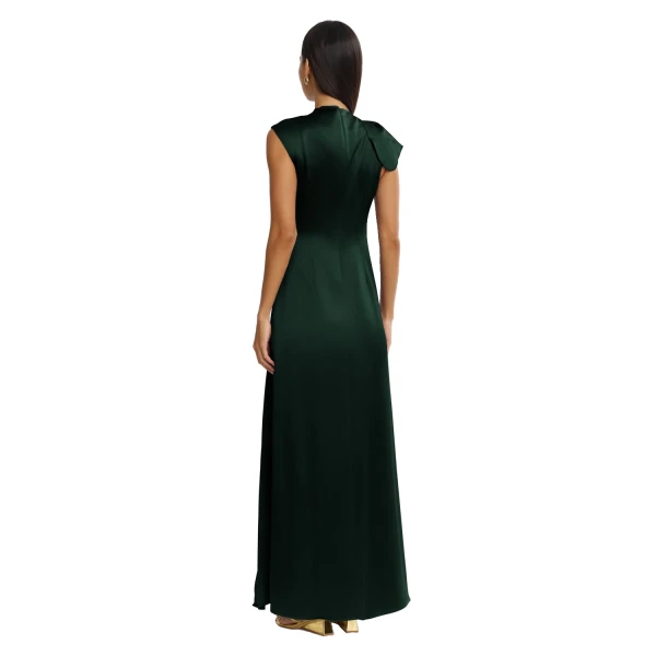 Acler Ramshaw Maxi Dress in Midnight Green, view 3