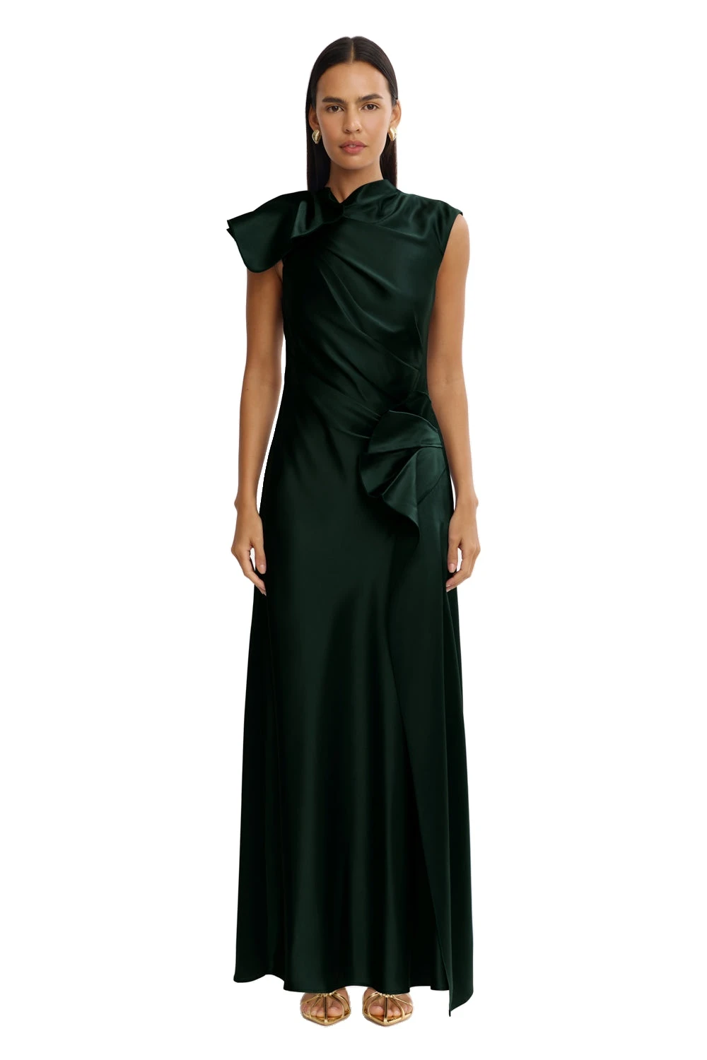 Acler Ramshaw Maxi Dress in Midnight Green, Green Dresses