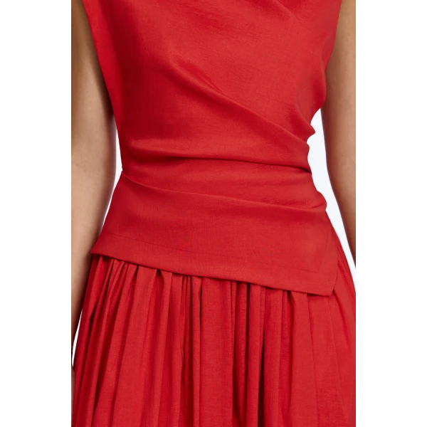 Acler Robakker Maxi Dress in Spicy Red, view 4