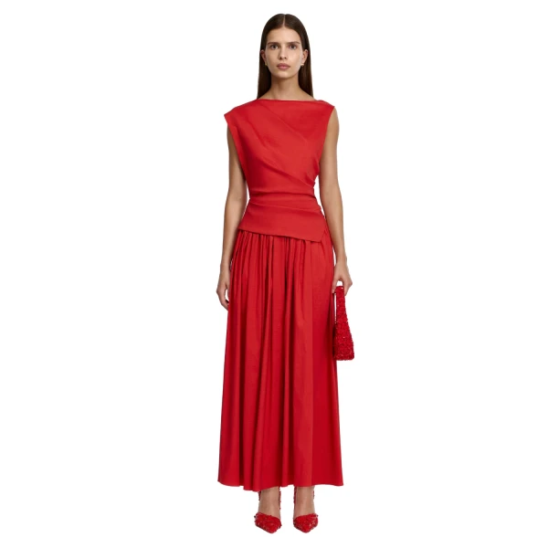 Robakker Maxi Dress in Spicy Red