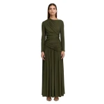 Acler Stamford Maxi Dress in Shadow Green
