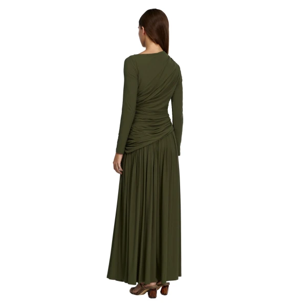 Acler Stamford Maxi Dress in Shadow Green, view 3
