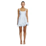 Acler Winchester Mini Dress in Blue Melt