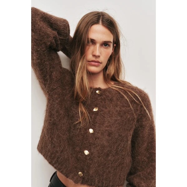 Aje Celine Fluffy Cardigan