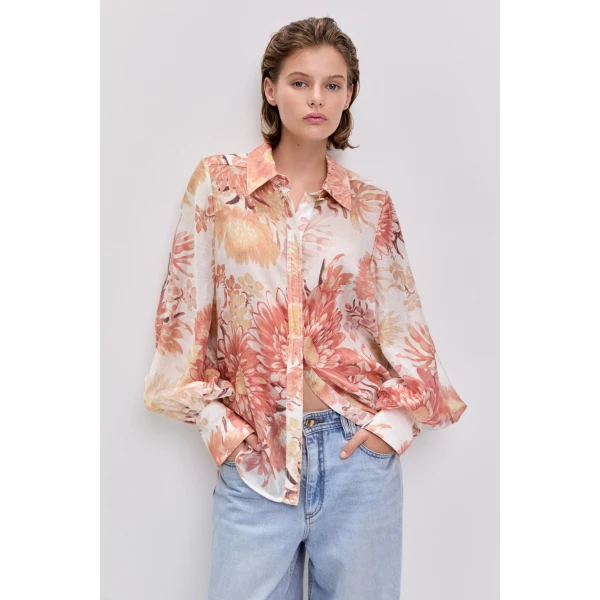 Rust Native Floral tops