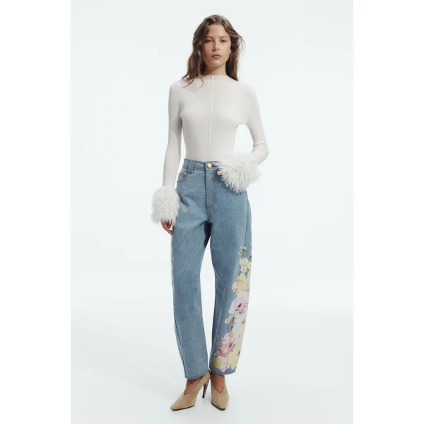 Aje Daisy Denim Barrel Jean