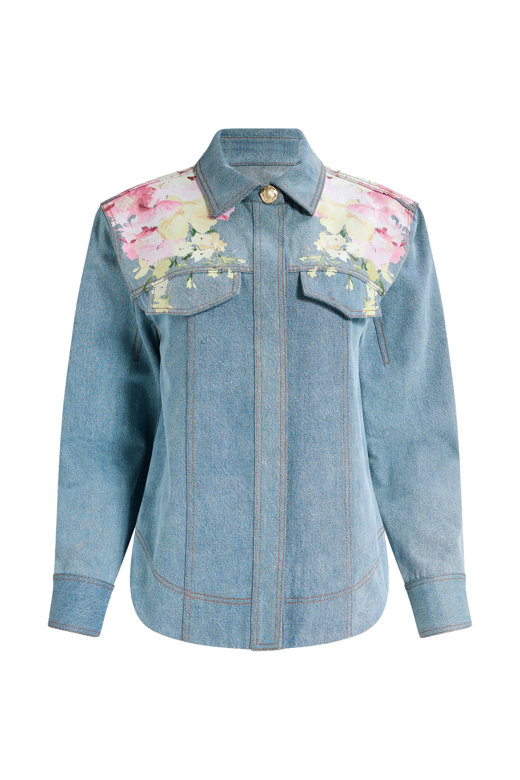 Aje Daisy Denim Shirt Australia Signature Tops – Luxury Shoes Aje Daisy Denim Shirt