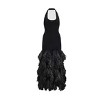 Aje Elva Raffia Knit Midi Dress