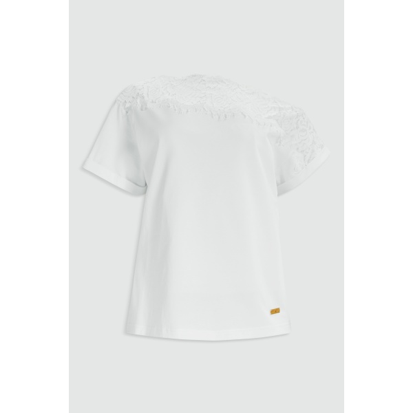 Aje Ivana Lace Neck Tee