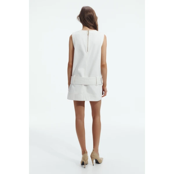 Aje Leni Belted Denim Mini Dress