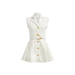 Aje Liliana Belted Denim Mini Dress