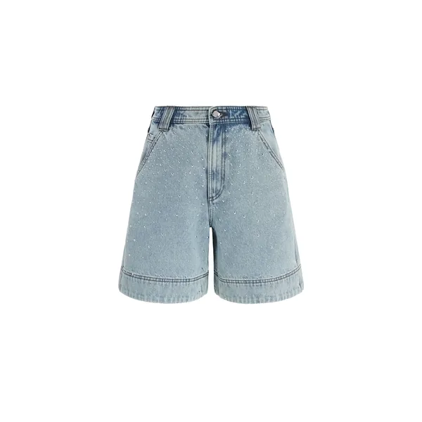 Aje Lucina Stud Denim Short