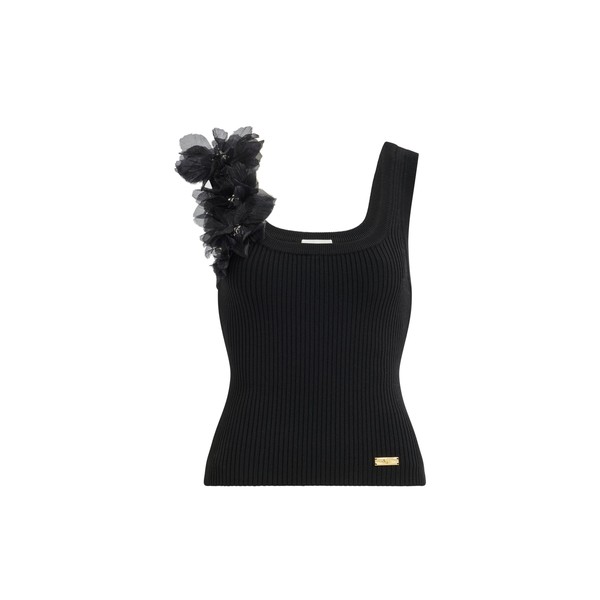 Aje Pamela Flower Knit Tank