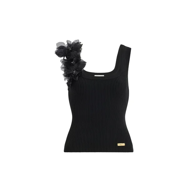 Aje Pamela Flower Knit Tank
