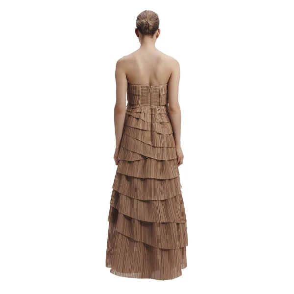 Aje Phoebe Pleated Gown