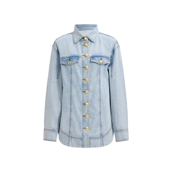 Aje Tia Denim Fitted Shirt