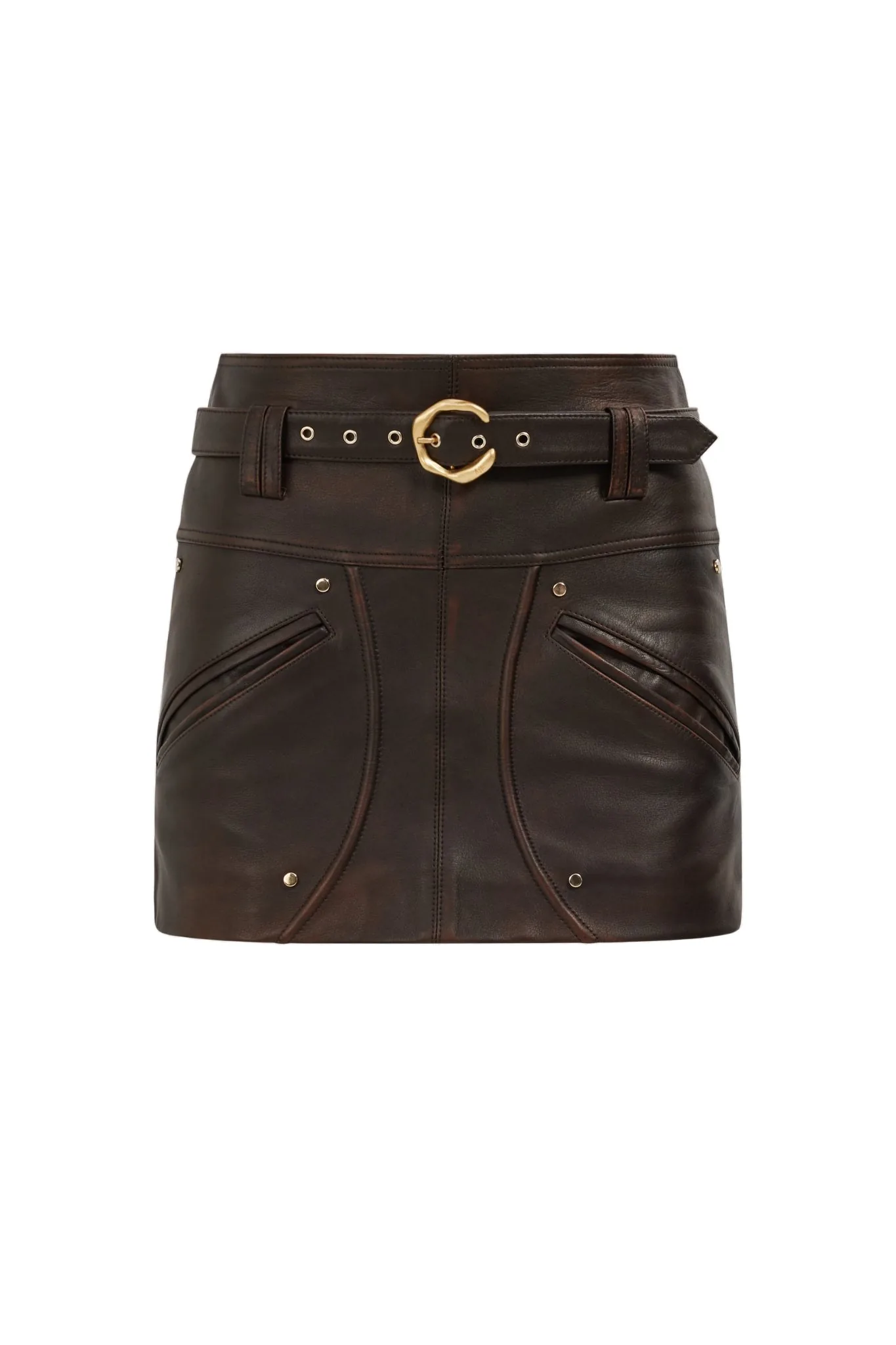 Aje Vexa Mini Leather Skirt Australia Signature Skirts – Luxury Shoes Aje Vexa Mini Leather Skirt